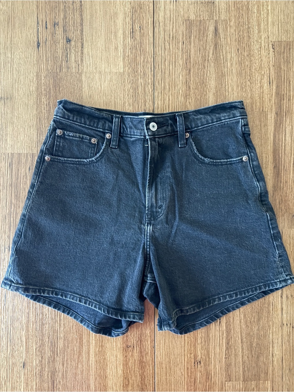 Abercrombie & Fitch High Rise Dad shorts black